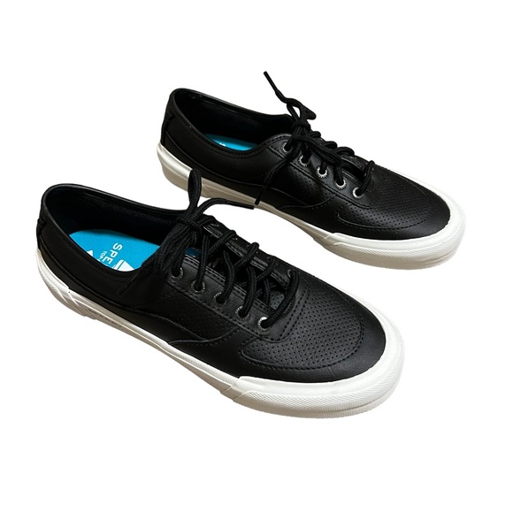 Sperry black lace up perforated sneakers size 8 NWOT - Picture 5 of 8
